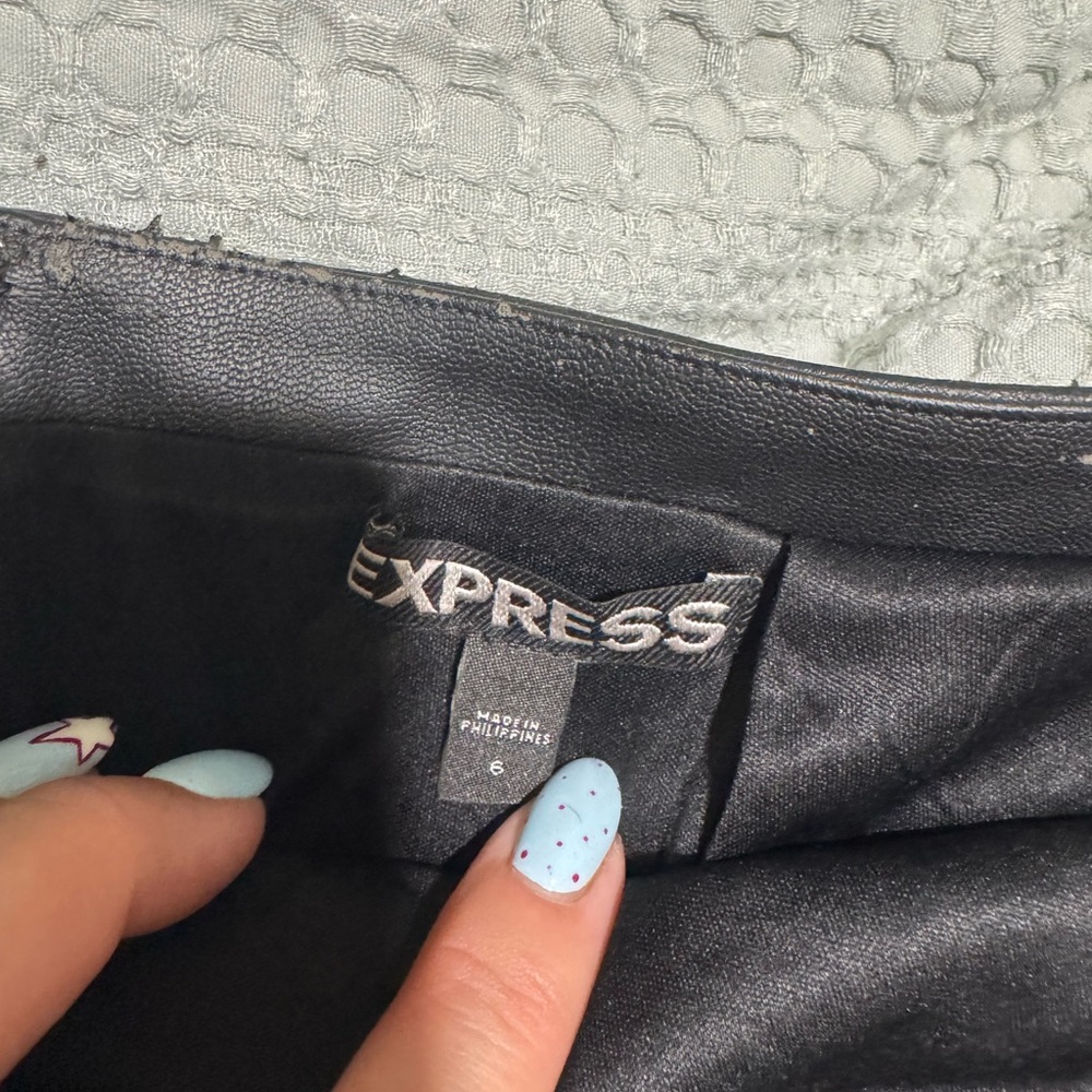Express Black Sequin skirt and crop top